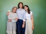 Navya Naveli Nanda poses with Jaya Bachchan and Shweta Bachchan. Navya Naveli Nanda poses with Jaya Bachchan and Shweta Bachchan.