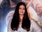 Aishwarya Rai looked stunning in an embroidered white salwar suit and dupatta at the Mumbai promotions of her film Ponniyin Selvan I. She recently attended a promotional event in Hyderabad as well. (PTI)(PTI)