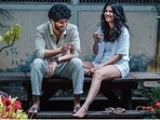 Dulquer Salmaan and Shreya Dhanwanthary in a still from Chup. Dulquer Salmaan and Shreya Dhanwanthary in a still from Chup.