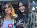 Harnaaz Sandhu with Priyanka Chopra at Global Citizen Festival 2022. (Instagram) Harnaaz Sandhu with Priyanka Chopra at Global Citizen Festival 2022. (Instagram)