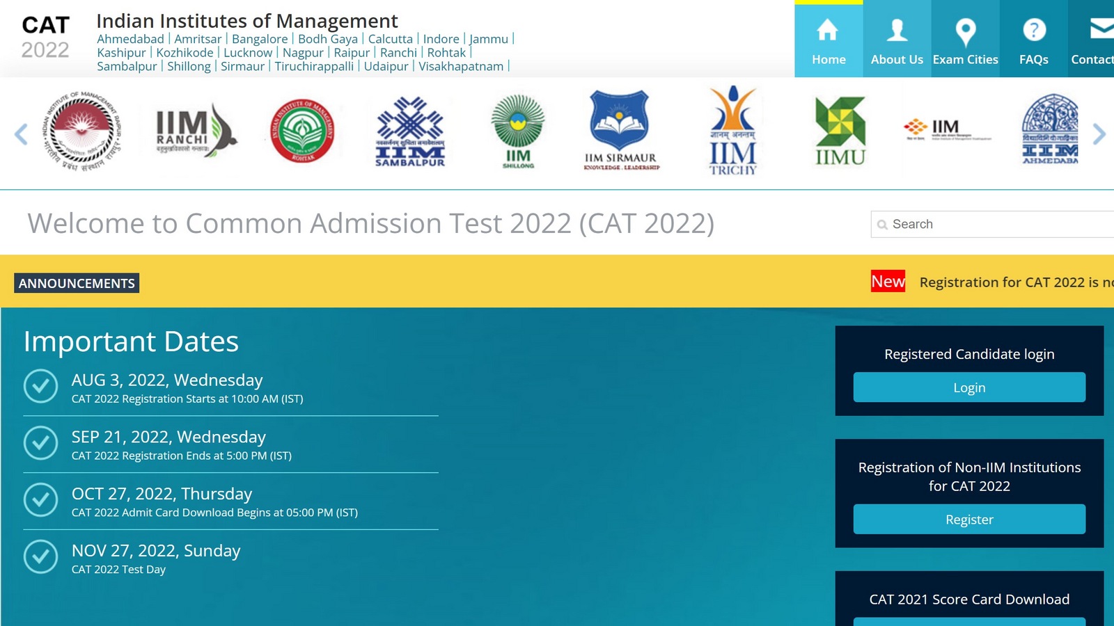 IIM CAT 2022 application correction process ends tomorrow at iimcat.ac.in
