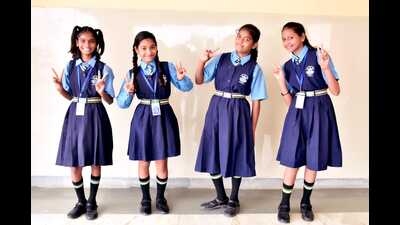 The four girls studying in class 6 at St Joseph’s College with their education being sponsored by NTPC. (HT) The four girls studying in class 6 at St Joseph’s College with their education being sponsored by NTPC. (HT)
