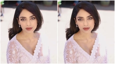 Sobhita picked up a stunning white saree for the promotions of the film, and looked right out of a dream. (Instagram/@sobhitad) Sobhita picked up a stunning white saree for the promotions of the film, and looked right out of a dream. (Instagram/@sobhitad)