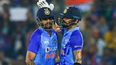 Indian batters Suryakumar Yadav and Virat Kohli during the third T20 cricket match between India and Australia (PTI) Indian batters Suryakumar Yadav and Virat Kohli during the third T20 cricket match between India and Australia (PTI)