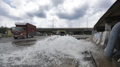 A drainage pump has being used to clear a waterlogged pedestrian subway at Rajiv Chowk near the district court in Gurugram on Sunday. (Parveen Kumar/HT Photo) A drainage pump has being used to clear a waterlogged pedestrian subway at Rajiv Chowk near the district court in Gurugram on Sunday. (Parveen Kumar/HT Photo)