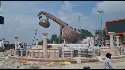 Work at Naya ghat crossing named after Lata Mangeshkar under way in Ayodhya. (Sourced) Work at Naya ghat crossing named after Lata Mangeshkar under way in Ayodhya. (Sourced)