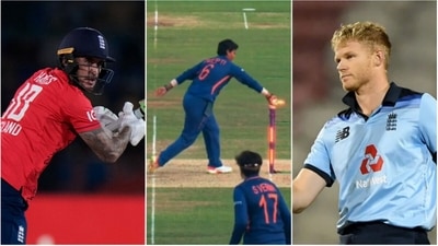 Alex Hales; Deepti Sharma; Sam Billings (AP/Twitter/Getty)