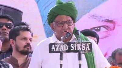 NCP Chief Sharad Pawar was addressing a rally organised by the Indian National Lok Dal (INLD) in Fatehabad, Haryana (ANI)