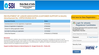SBI Clerk recruitment 2022:Apply for 5008 Junior Associate posts till Sept 27 SBI Clerk recruitment 2022:Apply for 5008 Junior Associate posts till Sept 27