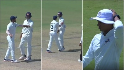 Yashasvi Jaiswal gets sent off by Ajinkya Rahane (Hotstar)