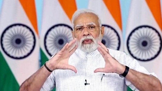 Prime Minister Narendra Modi virtually addresses ‘Mann Ki Baat’ (ANI Photo) Prime Minister Narendra Modi virtually addresses ‘Mann Ki Baat’ (ANI Photo)
