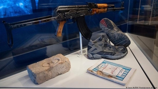 A gun found near Osama bin Laden's body is now in display at the CIA's museum.&nbsp;