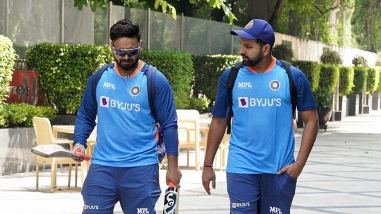 Rishabh Pant (L) and Rohit Sharma(Twitter)