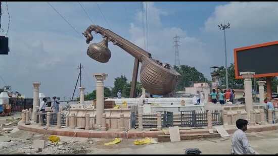 Work at Naya ghat crossing named after Lata Mangeshkar under way in Ayodhya. (Sourced)