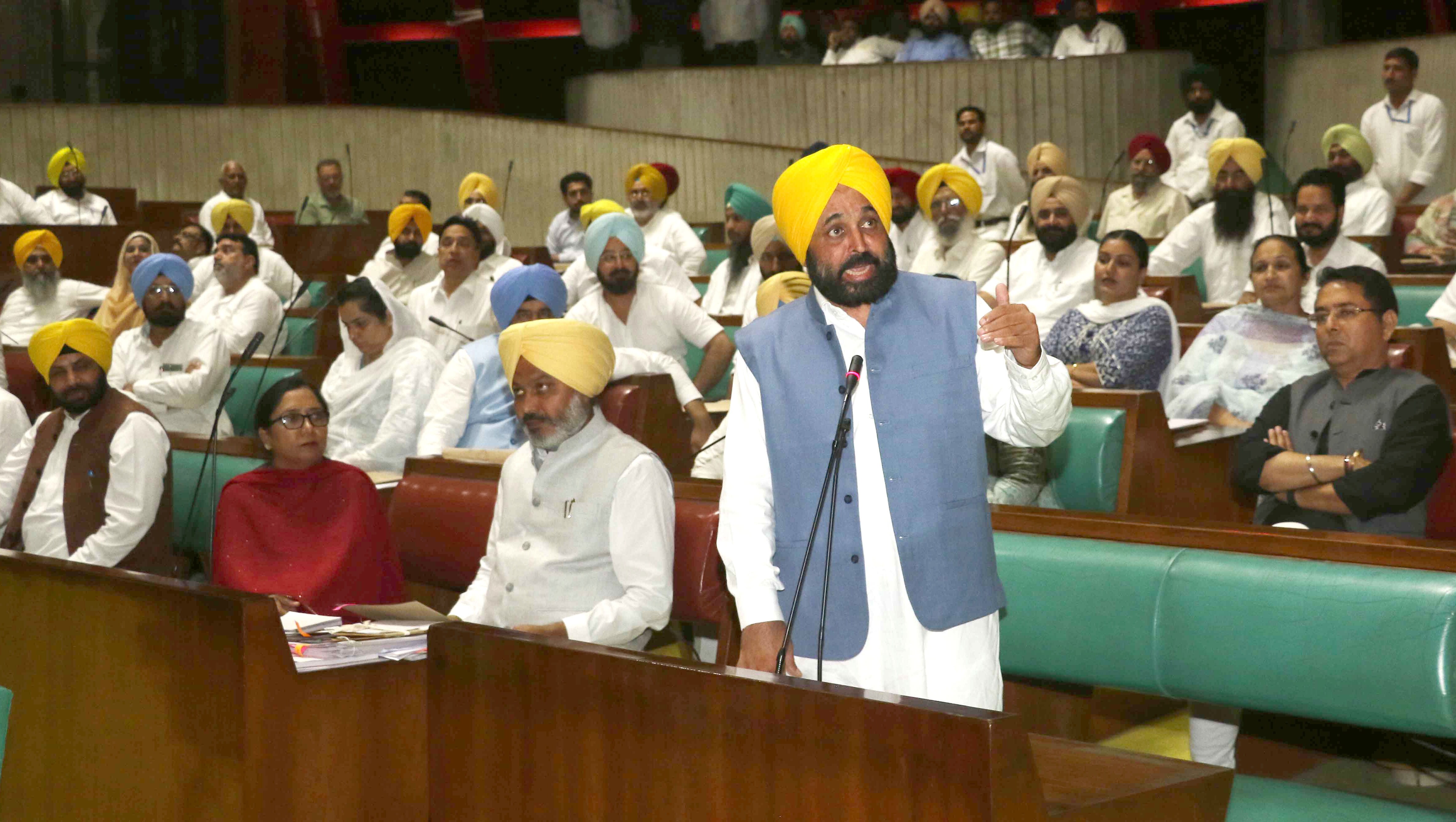 The AAP government in Punjab had sought the session to bring the confidence motion, days after it accused the BJP of carrying out ‘Operation Lotus’ to try and topple its government by bribing its MLAs. (Ravi Kumar/HT file photo) The AAP government in Punjab had sought the session to bring the confidence motion, days after it accused the BJP of carrying out ‘Operation Lotus’ to try and topple its government by bribing its MLAs. (Ravi Kumar/HT file photo)