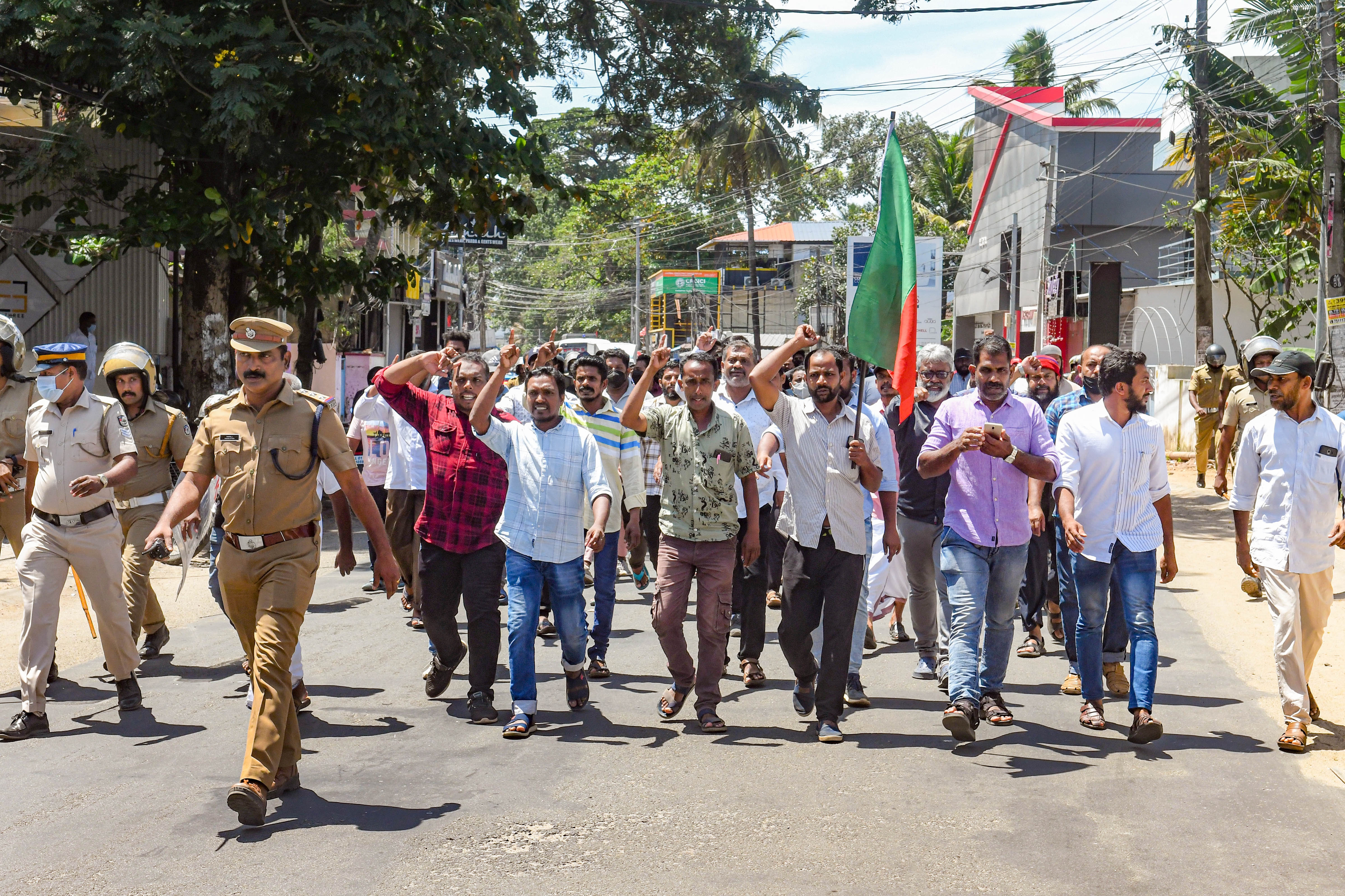 PFI activists hold a rally in protest against the nationwide arrest of its leaders by NIA and ED. (PTI) PFI activists hold a rally in protest against the nationwide arrest of its leaders by NIA and ED. (PTI)
