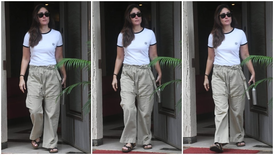 Kareena Kapoor clicked outside her home in Mumbai.&nbsp;(HT Photo/Varinder Chawla)