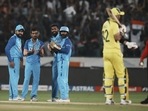 India's captain Rohit Sharma, left, and teammates celebrate after Australia's Glenn Maxwell, second right, is run-out(AP) India's captain Rohit Sharma, left, and teammates celebrate after Australia's Glenn Maxwell, second right, is run-out(AP)