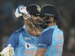 India's Virat Kohli celebrates scoring runs with batting partner Suryakumar Yadav during the third T20 cricket match between India and Australia(AP) India's Virat Kohli celebrates scoring runs with batting partner Suryakumar Yadav during the third T20 cricket match between India and Australia(AP)