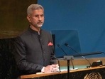 S Jaishankar addresses the 77th session of the United Nations General Assembly at UN headquarters in New York City. (AFP) S Jaishankar addresses the 77th session of the United Nations General Assembly at UN headquarters in New York City. (AFP)