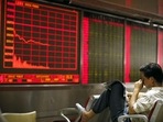 In four days, the BSE benchmark has slumped 2,574.52 points or 4.31 per cent. In four days, the BSE benchmark has slumped 2,574.52 points or 4.31 per cent.