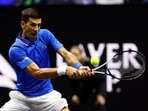 &nbsp;Novak Djokovic in action&nbsp;