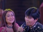 Neha Kakkar welcomed Falguni Pathak on Indian Idol. Neha Kakkar welcomed Falguni Pathak on Indian Idol.