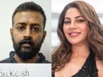 Conman Sukesh Chandrashekhar and actress Nikki Tamboli Conman Sukesh Chandrashekhar and actress Nikki Tamboli