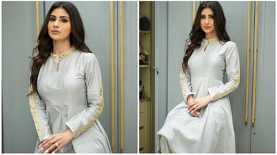 Mouni Roy, who rose to fame with the television series Naagin, has now become the talk of the town for her recent big release Brahmastra where she played the role of an antagonist. Even though the film received mixed reviews, Mouni garnered a lot of praise from movie-goers for her performance. The actor, who has more than 24 million Instagram followers, recently dropped some stunning photos of herself in a grey suit. (Instagram/@imouniroy) Mouni Roy, who rose to fame with the television series Naagin, has now become the talk of the town for her recent big release Brahmastra where she played the role of an antagonist. Even though the film received mixed reviews, Mouni garnered a lot of praise from movie-goers for her performance. The actor, who has more than 24 million Instagram followers, recently dropped some stunning photos of herself in a grey suit. (Instagram/@imouniroy)