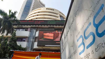 Sensex shed 950 points to close at 57,145, while Nifty ended at 17,016, a drop of 311 points. (PTI file)