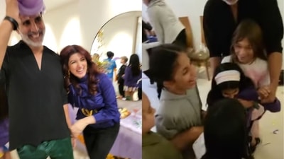 Twinkle Khanna and Akshay Kumar celebrated Nitara's birthday at home. Twinkle Khanna and Akshay Kumar celebrated Nitara's birthday at home.