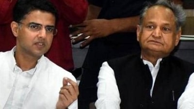 Rajasthan CM Ashok Gehlot with his former deputy Sachin Pilot. (File image) (HT_PRINT) Rajasthan CM Ashok Gehlot with his former deputy Sachin Pilot. (File image) (HT_PRINT)