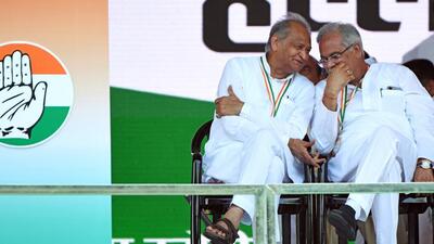 The chief ministers of Rajasthan and Chhattisgarh have consolidated their positions, angering the men that want to take over (ANI File Photo) The chief ministers of Rajasthan and Chhattisgarh have consolidated their positions, angering the men that want to take over (ANI File Photo)