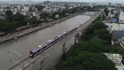 High speed train testing started in Pune Metro. (HT PHOTO) High speed train testing started in Pune Metro. (HT PHOTO)