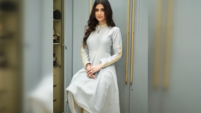Mouni Roy recently stepped out in a beautiful grey gotapatti suit from the clothing line The Home Affair - Jaipur. (Instagram/@imouniroy) Mouni Roy recently stepped out in a beautiful grey gotapatti suit from the clothing line The Home Affair - Jaipur. (Instagram/@imouniroy)