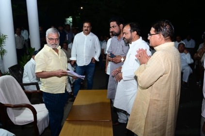 Congress MLAs - loyalists to chief minister Ashok Gehlot - submitted their resignation to assembly speaker CP Joshi late Sunday. Congress MLAs - loyalists to chief minister Ashok Gehlot - submitted their resignation to assembly speaker CP Joshi late Sunday. 