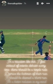 Kapil Dev on Deepti Sharma (Instagram grab) Kapil Dev on Deepti Sharma (Instagram grab)