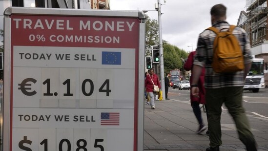 The British currency has lost more than 5% of its value against the dollar since Friday.(AP)