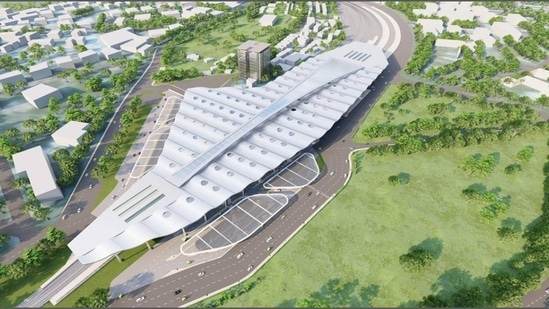 Proposed new design of Cantonment railway station in Bengaluru.