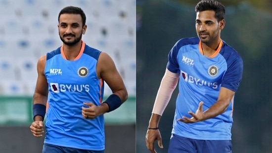 Harshal Patel and Bhuvneshwar Kumar are part of India's squad for the T20 World Cup.(AFP/ANI)