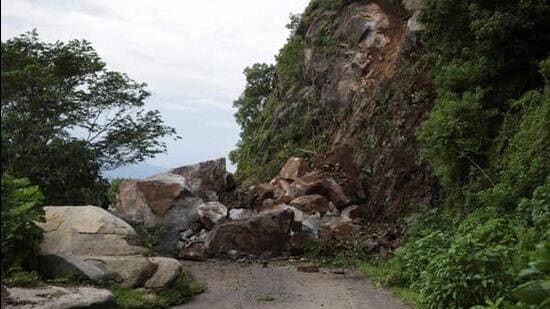 Heavy rain over the past two days in Himachal Pradesh has disrupted road traffic and hit electricity supply in the Shillai sub division of Sirmaur district. As many as 120 lateral roads were closed for traffic due to landslides. (Reuters photo)