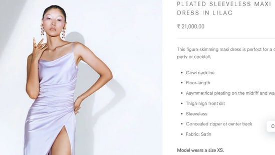The price of the dress Malaika Arora wore for the photoshoot.&nbsp;(mannatgupta.com)