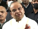 (File) Vinai Kumar Saxena speaks to the media. (File) Vinai Kumar Saxena speaks to the media.