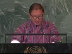 Bhutan foreign minister addressing UN General Assembly. (UN) Bhutan foreign minister addressing UN General Assembly. (UN)