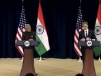 EAM S Jaishankar and US Secretary of State Antony Blinken address a joint presser on Tuesday. (ANI) EAM S Jaishankar and US Secretary of State Antony Blinken address a joint presser on Tuesday. (ANI)