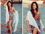 Huma Qureshi in floral split a-line dress from her outdoor photoshoot. Huma Qureshi in floral split a-line dress from her outdoor photoshoot.
