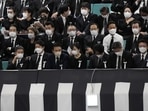 Shinzo Abe State Funeral: Attendants arrive at the state funeral of assassinated former Prime Minister of Japan Shinzo Abe.(AP) Shinzo Abe State Funeral: Attendants arrive at the state funeral of assassinated former Prime Minister of Japan Shinzo Abe.(AP)