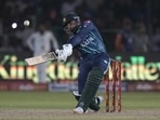 Asif Ali bats during the fourth T20I cricket match between Pakistan and England, in Karachi.(AP) Asif Ali bats during the fourth T20I cricket match between Pakistan and England, in Karachi.(AP)