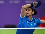India's Sreeja Akula in action&nbsp;