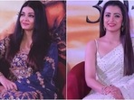 Aishwarya Rai and Trisha Krishnan attend a promotional event for Ponniyin Selvan I in Delhi. (Instagram) Aishwarya Rai and Trisha Krishnan attend a promotional event for Ponniyin Selvan I in Delhi. (Instagram)